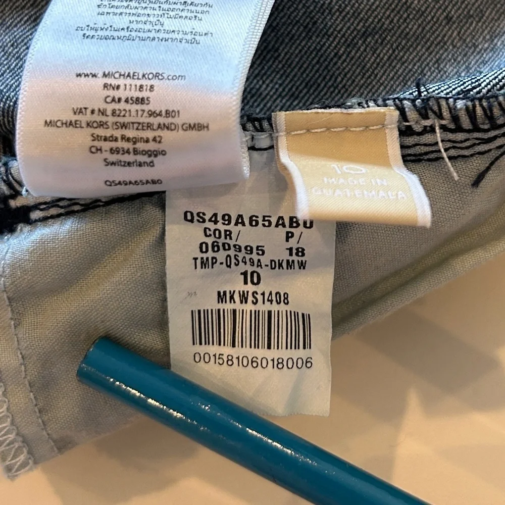 Michael Kors Skinny Capri Crop Jeans Dark Blue Size 10 - Picture 6 of 11